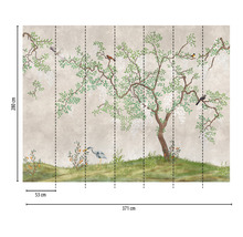 Fototapete Vlies 38233-1 The Wall Asiatisch Baum 7-tlg. 371 x 280 cm
