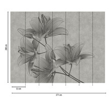 Papier peint panoramique intissé 38278-1 The Wall lys style line art 7 pces 371 x 280 cm