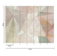Fototapete Vlies 38286-1 The Wall Geometrisch 7-tlg. 371 x 280 cm