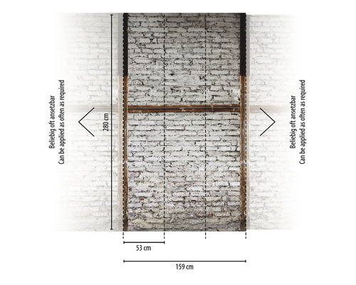 Produktmaßangaben: Höhe 280 cm, Breite 159 cm, Tiefe 53 cm