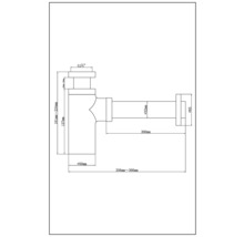 veporit. Design-Flaschensiphon chrom 1 1/4" x 32 mm-thumb-4