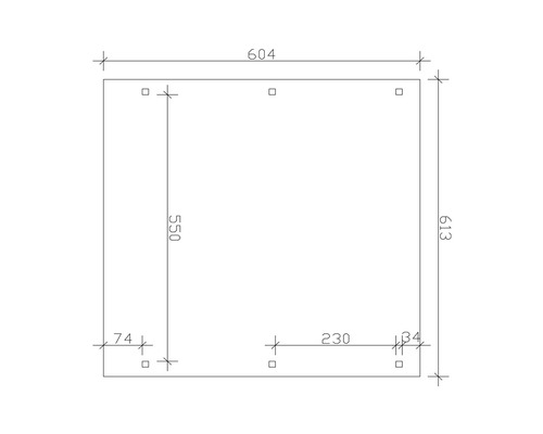 Dessin technique avec dimensions en millimètres