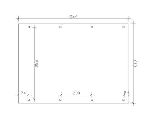 Dessin technique avec indications de dimensions