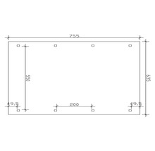 Carport double 2 voitures Skanholz Franken avec ancrage pour poteaux 635 x 755 cm ardoise