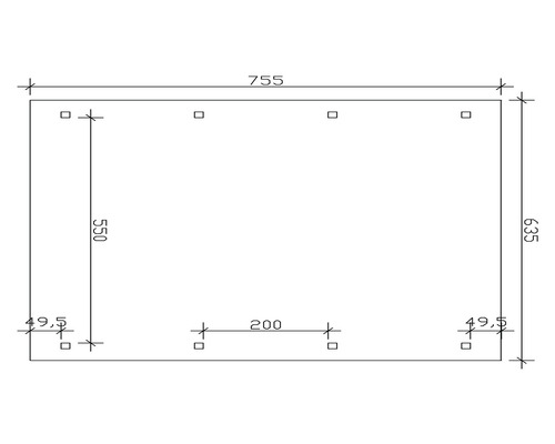 Dessin technique d''une plaque avec indications de dimensions