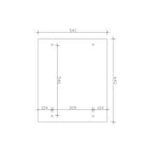 Carport double 2 voitures Skanholz Odenwald avec ancrage pour poteaux 640 x 541 cm noyer