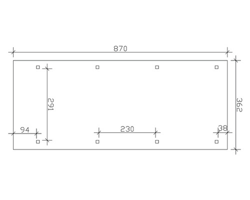 Dessin technique avec indications de dimensions