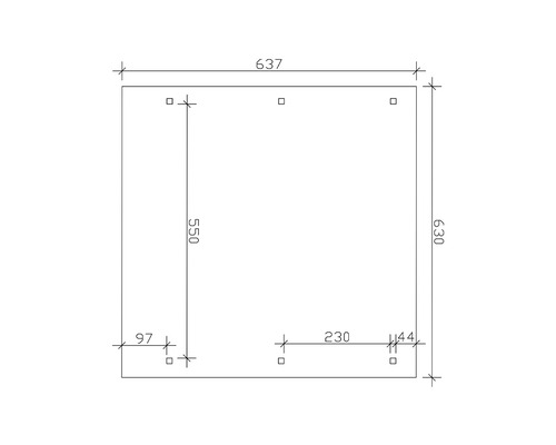 Dessin technique avec cotes pour un élément de construction