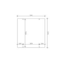 Carport double 2 voitures Skanholz Westerwald avec ancrage pour poteaux 570 x 541 cm bois