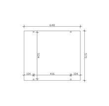 Carport double 2 voitures Skanholz Westerwald avec ancrage pour poteaux 570 x 648 cm ardoise