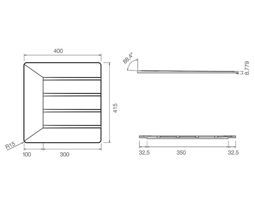 Dessin technique d''une étagère