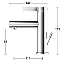 Dimensions d''un robinet de lavabo