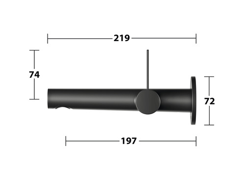 Image d''un robinet avec dimensions.