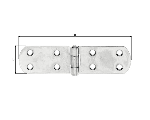 Abbildung einer Scharnierlasche mit Maßangaben