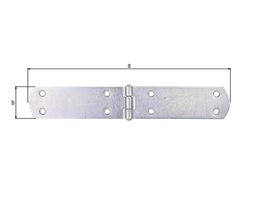 Scharnierband mit Maßangaben