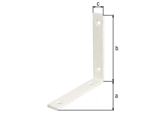 Winkelverbinder mit Abmessungsangaben a, b und c