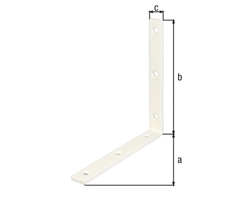 Winkelverbinder mit Abmessungen a, b und c