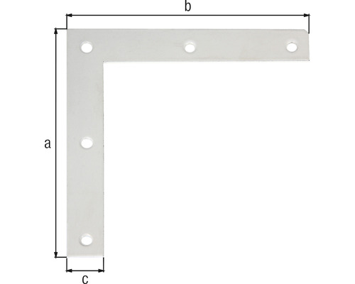 Winkelverbinder mit mehreren Löchern zur Befestigung von Bauteilen.