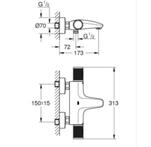 Robinet de baignoire avec thermostat Grohe Quickfix Precision Feel chrome 34788000-thumb-9