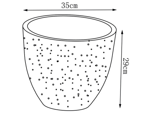 Pot de fleurs mesurant 35 sur 29 centimètres