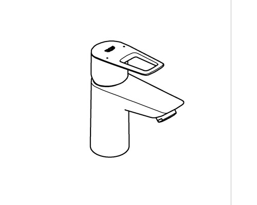 Dessin au trait de robinet de lavabo