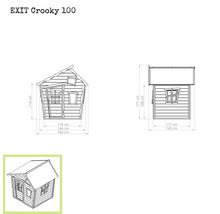 Dimensions de la cabane EXIT Crooky 100