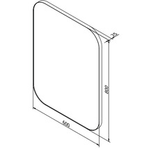 Cadre miroir Cordia TENDER LINE BACKLIGHT LED 60 x 80 cm noir mat IP 44