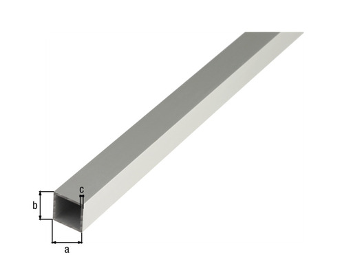 Aluminium Rechteckrohr mit Maßangaben