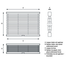 Store plissé alvéolaire Soluna avec guidage latéral thermo blanc 120x175 cm-thumb-4