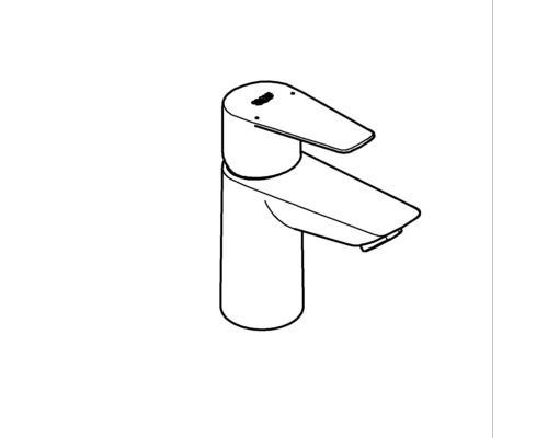 Waschtischarmatur als Strichzeichnung