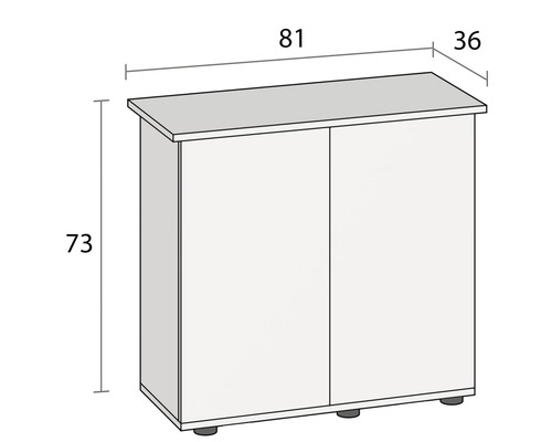 Armoire avec deux portes et dimensions 81 x 36 x 73 cm.