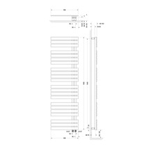 Chauffe-serviettes électrique SCHULTE Breda résistance chauffante à droite 50 x 169 cm 900 W avec fiche à contact de protection blanc