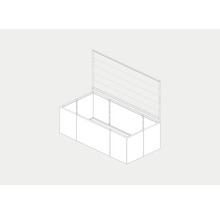 Kit de jardinière surélevée Palatino Urban avec tuteur 200 x 100 x 183 cm marron avec câble à pinces