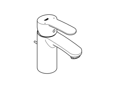 Waschtischarmatur als Schemazeichnung