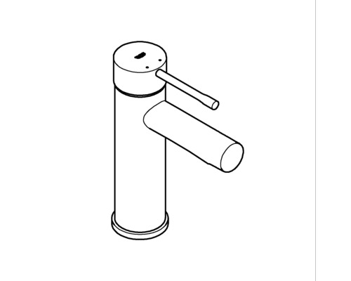 Zeichnung einer Waschtischarmatur