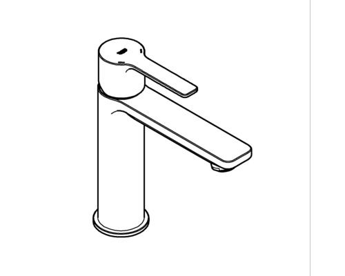 Zeichnung einer Waschtischarmatur