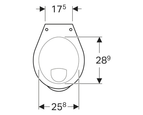 Schéma technique d''un WC suspendu avec dimensions