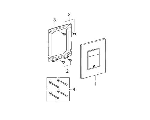 Schalter mit Montagesatz zur Wandbefestigung