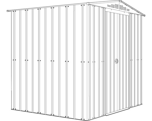 Metall Gerätehaus mit Tür