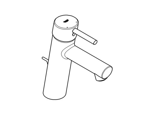 Zeichnung einer Waschtischarmatur