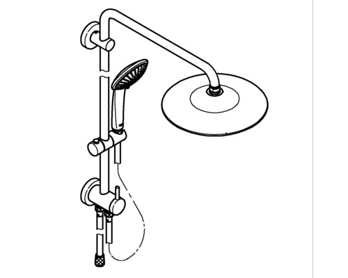 Duschsystem mit Kopf- und Handbrause