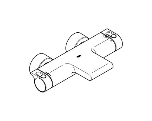 Mitigeur thermostatique de douche pour montage mural