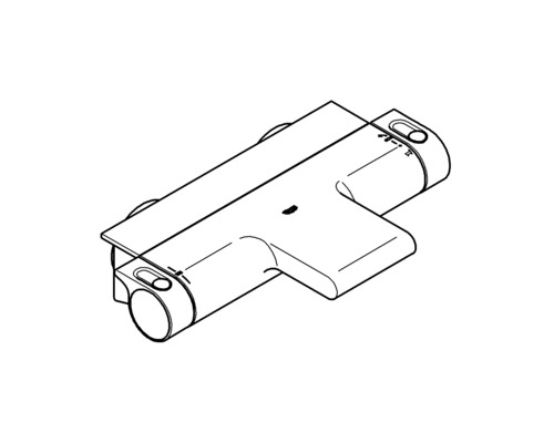 Mitigeur thermostatique de douche pour montage mural