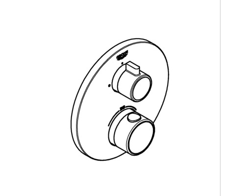Logo Grohe. Mitigeur thermostatique mural.