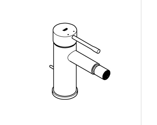 Zeichnung einer Waschtischarmatur