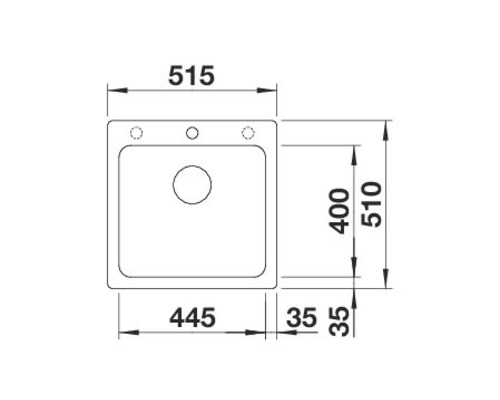 Abmessungen Spüle mit einem Becken
