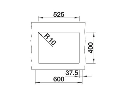 Schéma technique d''un lavabo avec dimensions