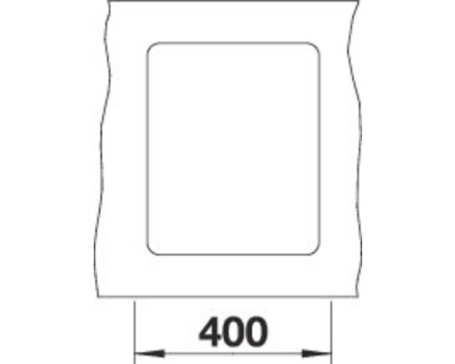 Ausschnitt mit Massangabe 400
