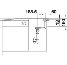 Spüle Blanco AXIA III 45 S 780 x 510 mm vulkangrau 527219
