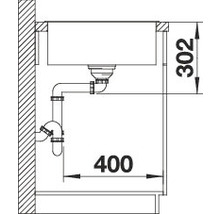 Spüle Blanco AXIA III 45 S 780 x 510 mm vulkangrau 527219